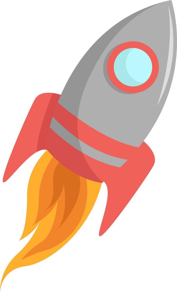 fusée spatiale, illustration, vecteur sur fond blanc