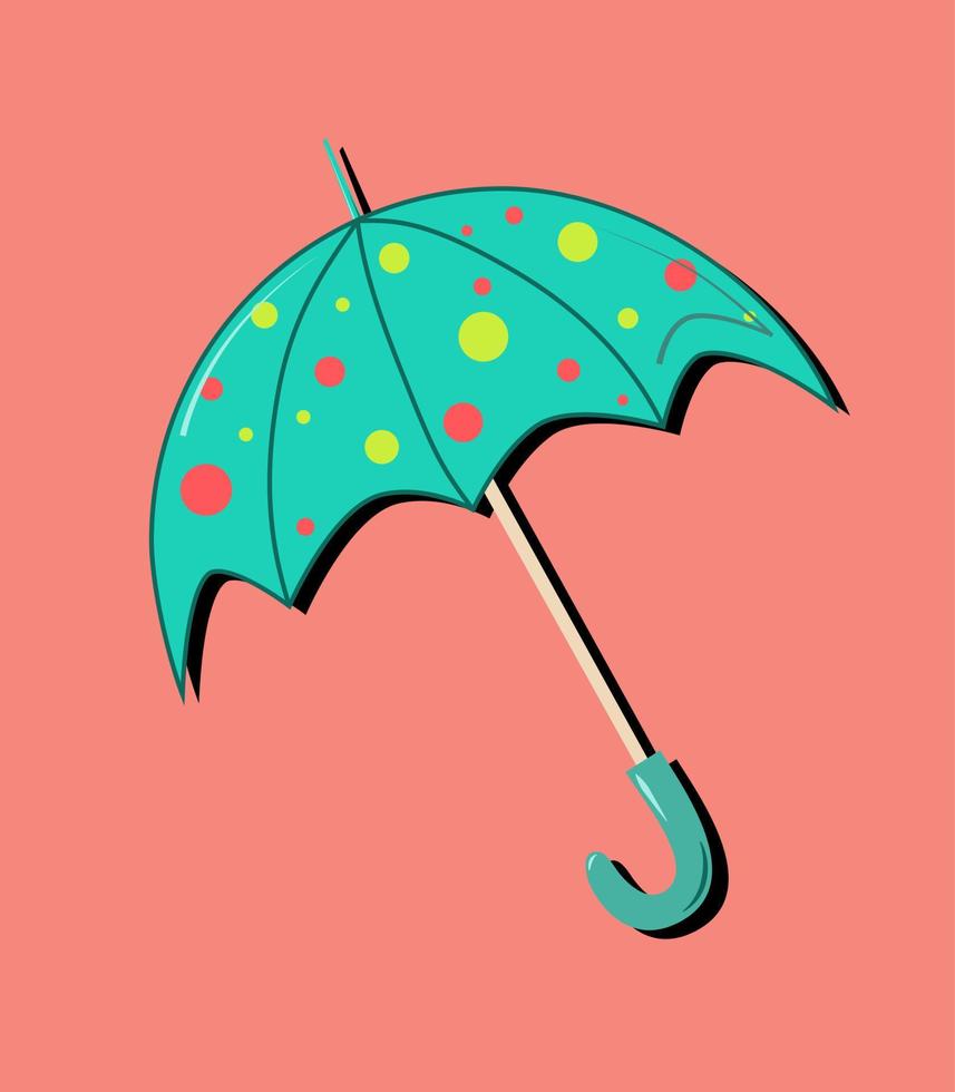 parapluie bleu, illustration, vecteur sur fond blanc.