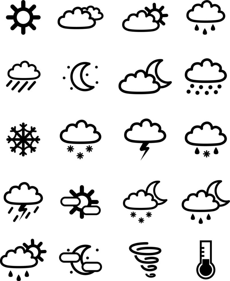 Cast météo, illustration, vecteur sur fond blanc