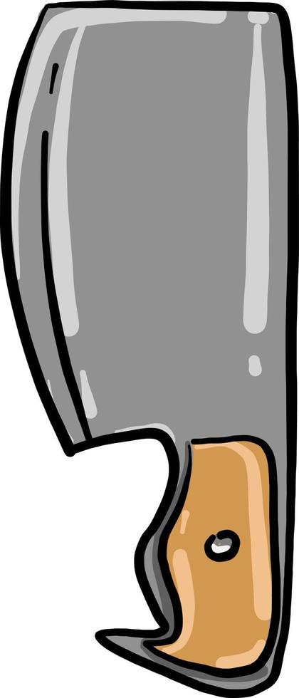 couteau à viande, illustration, vecteur sur fond blanc
