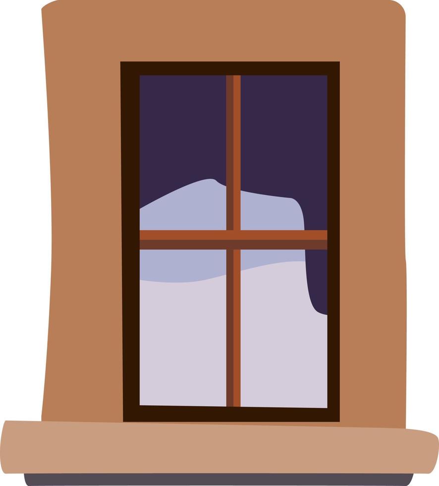 fenêtre, illustration, vecteur sur fond blanc.