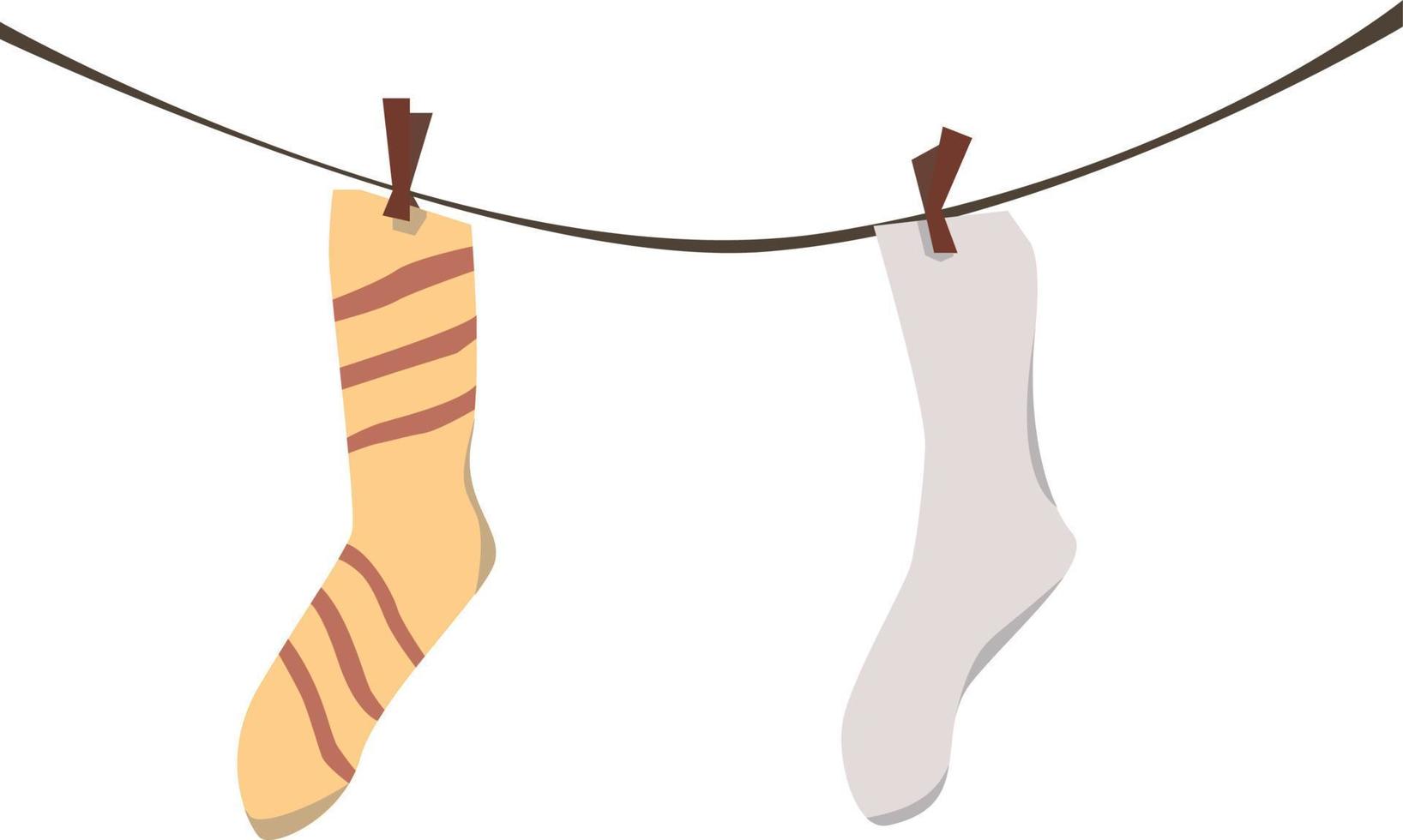 linge de chaussette, illustration, vecteur sur fond blanc.