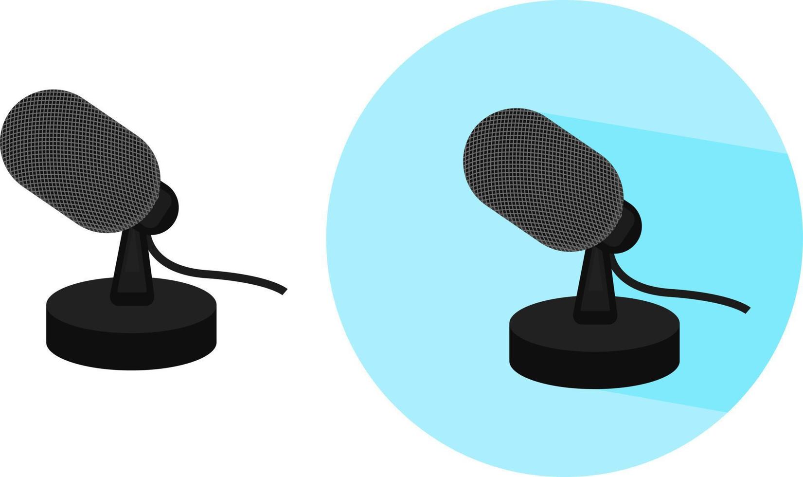 microphone de table, illustration, vecteur sur fond blanc.