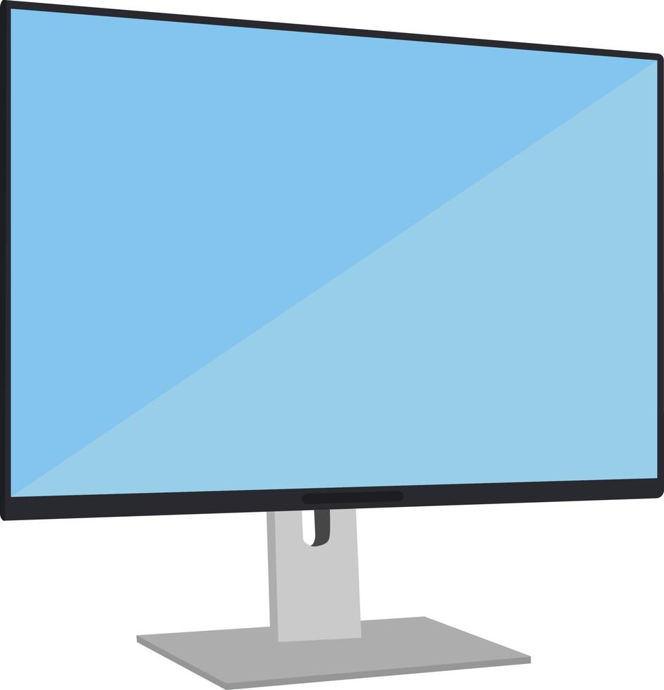 moniteur plat, illustration, vecteur sur fond blanc.