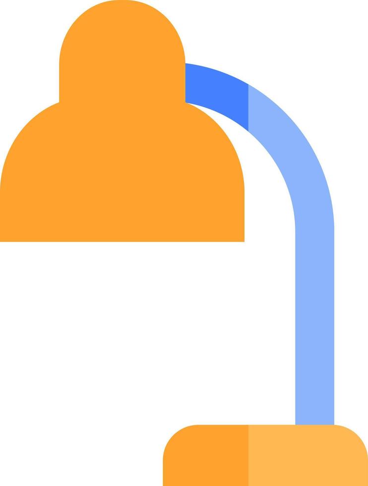 lampe d'étude jaune, illustration, vecteur, sur fond blanc. vecteur