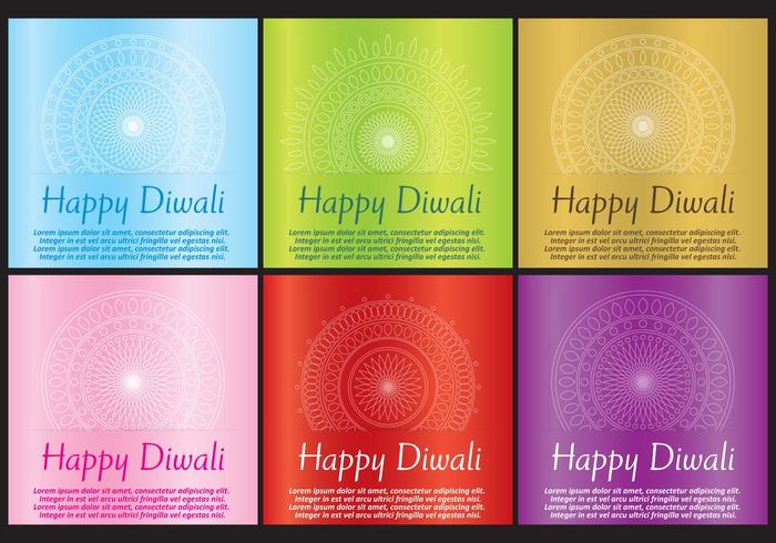 Cartes Diwali vecteur