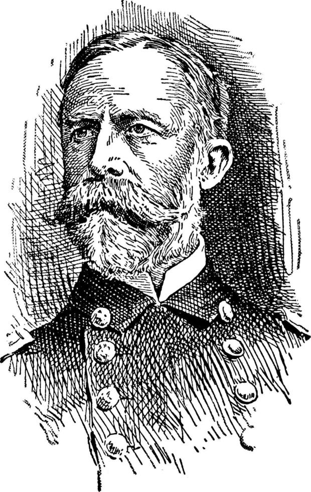 contre-amiral william t. sampson, illustration vintage vecteur