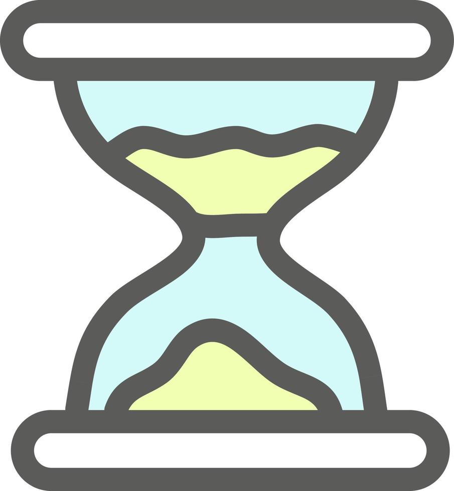 Horloge de sable de chimie, illustration, vecteur sur fond blanc.