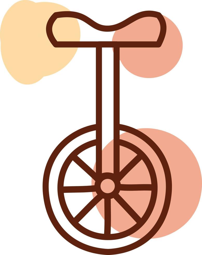 vélo de cirque, illustration, vecteur, sur fond blanc. vecteur