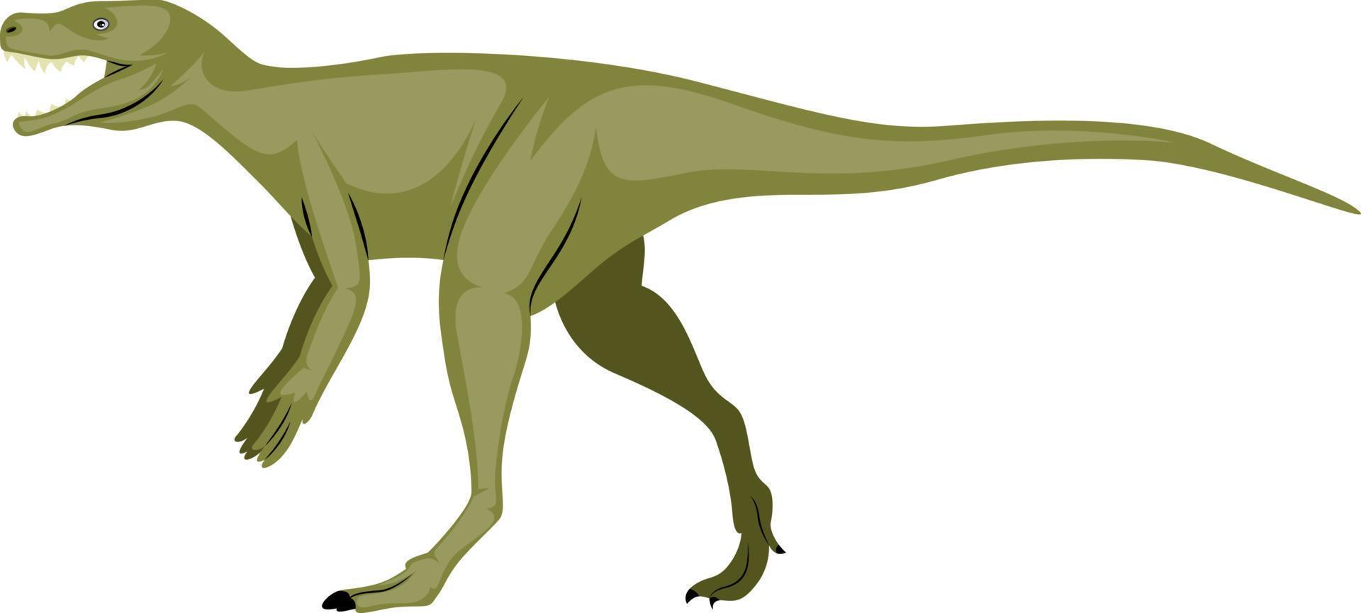 dinosaure vert, illustration, vecteur sur fond blanc.