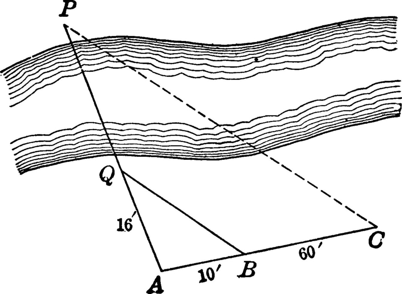 triangle, illustration vintage. vecteur