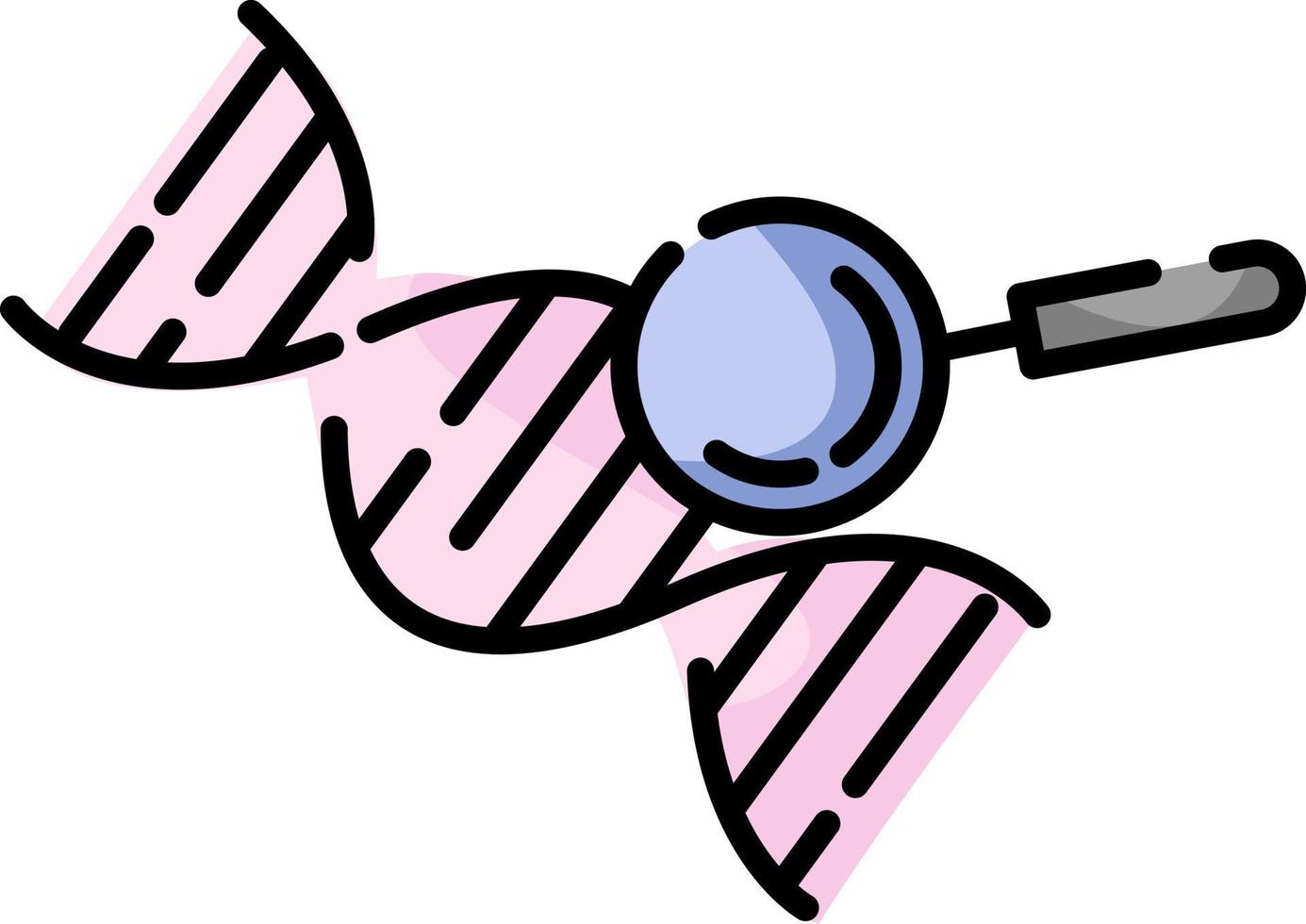 ADN féminin, illustration, vecteur sur fond blanc.