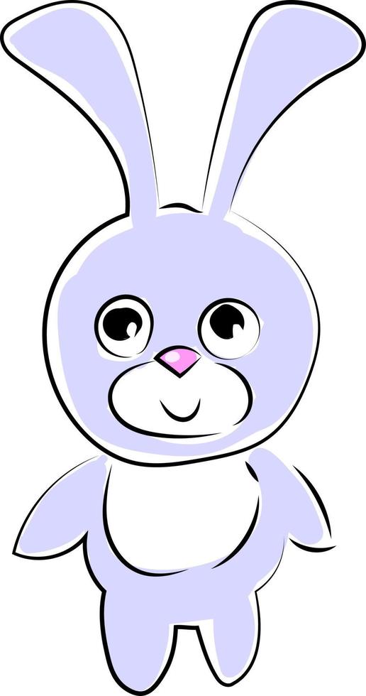 lapin mignon, illustration, vecteur sur fond blanc.