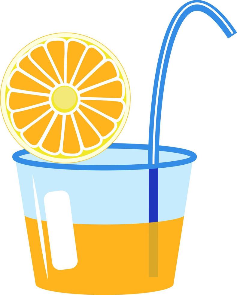 jus d'orange, illustration, vecteur sur fond blanc.