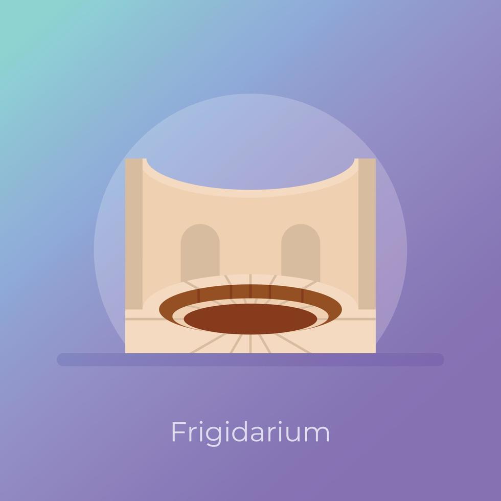 concepts de frigidarium à la mode vecteur