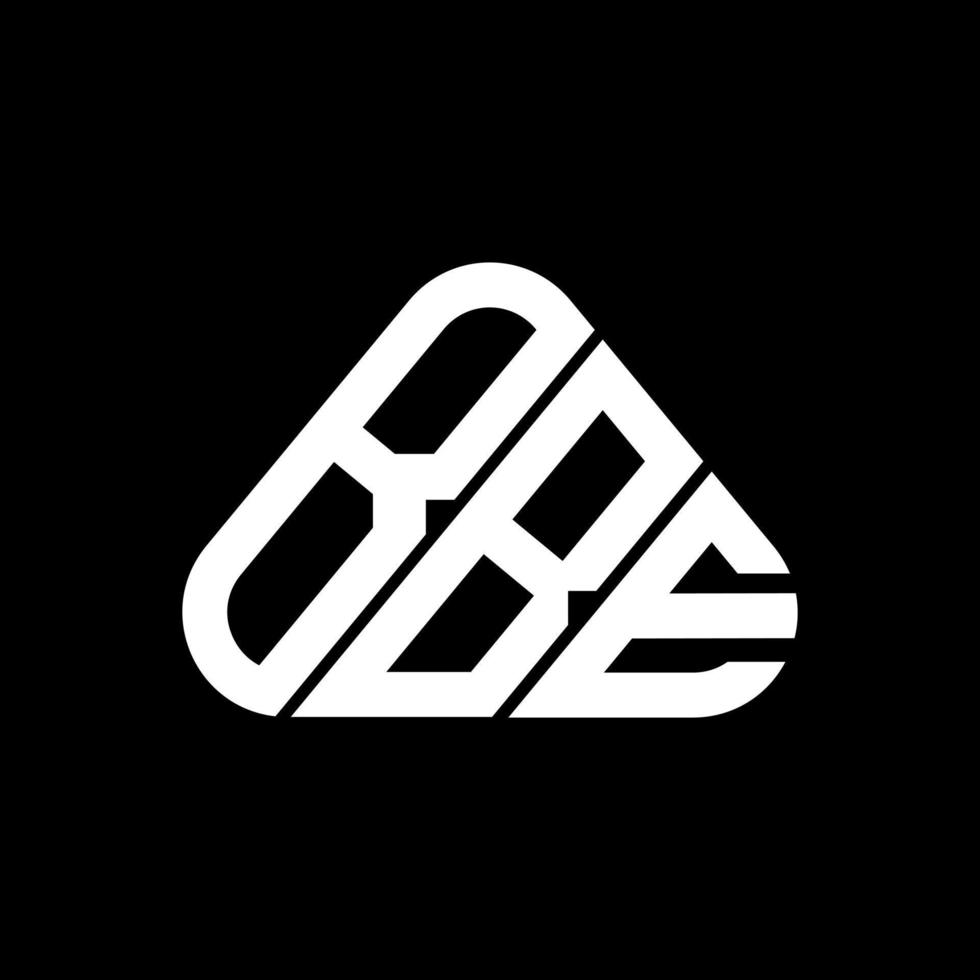 création de logo de lettre bbe avec graphique vectoriel, logo bbe simple et moderne en forme de triangle rond. vecteur