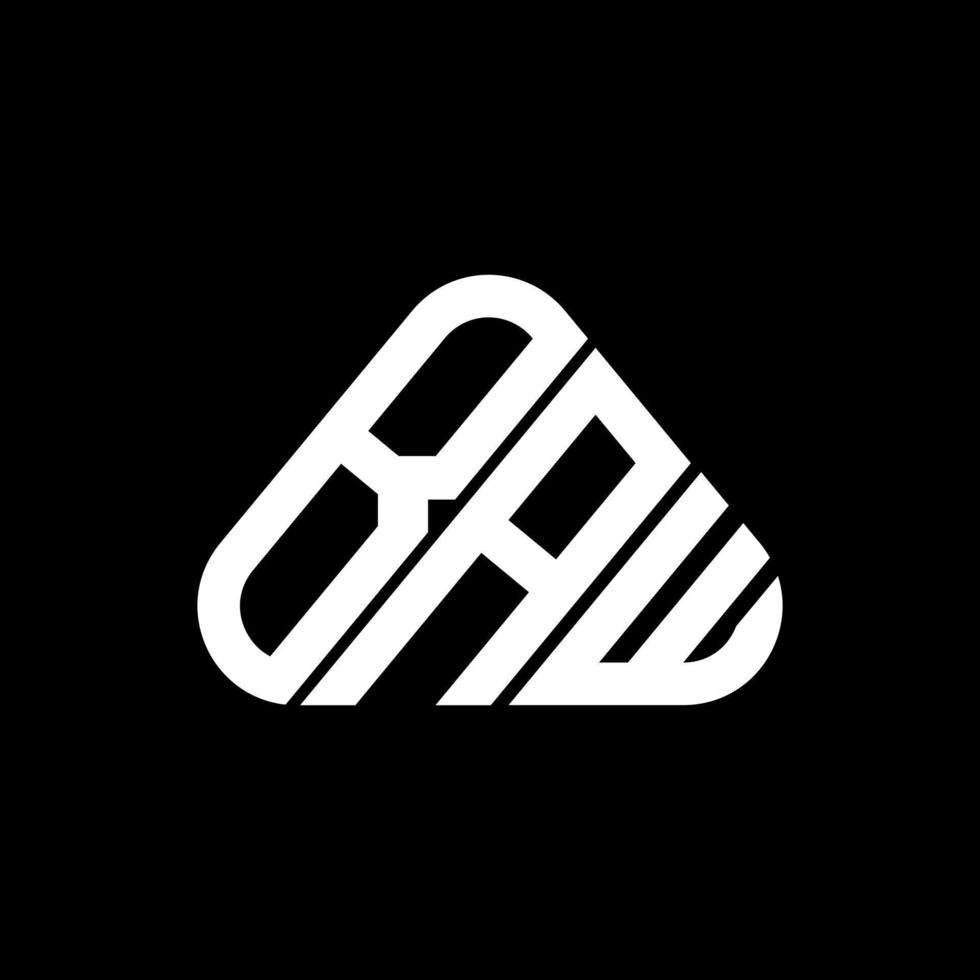 création de logo de lettre baw avec graphique vectoriel, logo baw simple et moderne en forme de triangle rond. vecteur