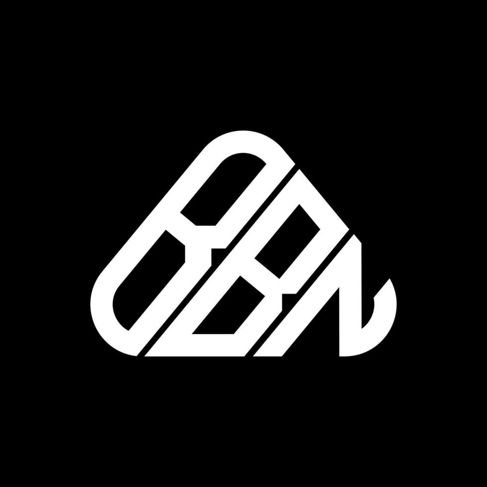 création de logo de lettre bbn avec graphique vectoriel, logo bbn simple et moderne en forme de triangle rond. vecteur