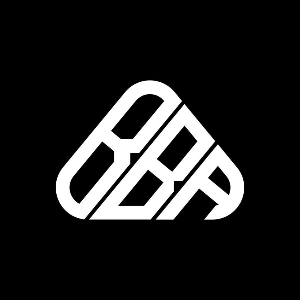 création de logo de lettre bba avec graphique vectoriel, logo bba simple et moderne en forme de triangle rond. vecteur