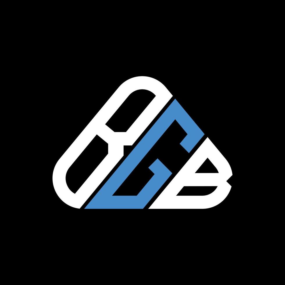création de logo de lettre bgb avec graphique vectoriel, logo bgb simple et moderne en forme de triangle rond. vecteur