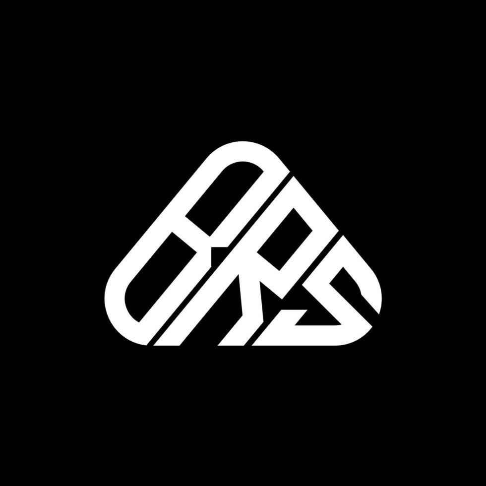 création de logo de lettre brs avec graphique vectoriel, logo brs simple et moderne en forme de triangle rond. vecteur