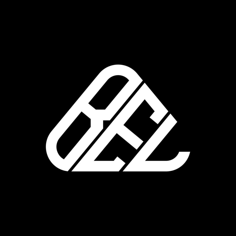 création de logo de lettre bel avec graphique vectoriel, logo bel simple et moderne en forme de triangle rond. vecteur