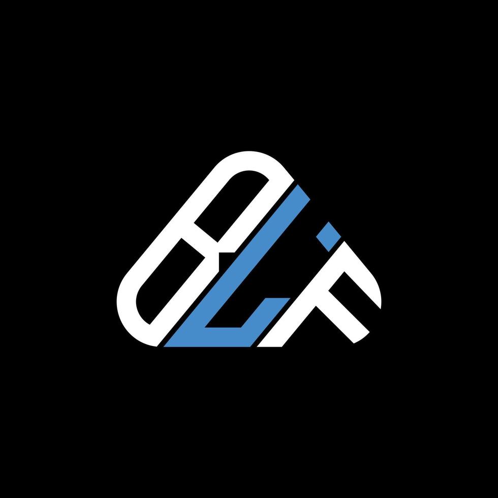 conception créative du logo de lettre blf avec graphique vectoriel, logo blf simple et moderne en forme de triangle rond. vecteur