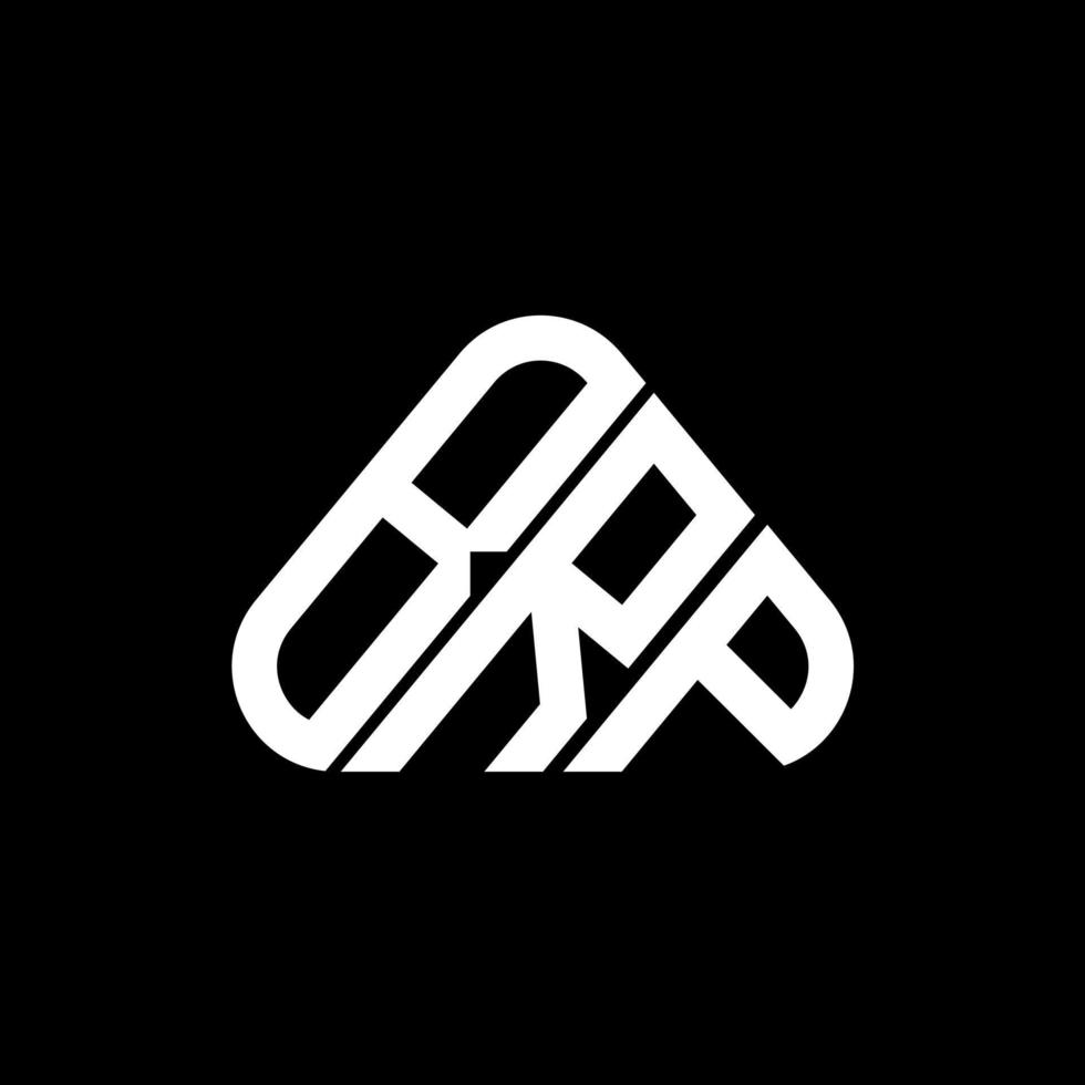 création de logo de lettre brp avec graphique vectoriel, logo brp simple et moderne en forme de triangle rond. vecteur