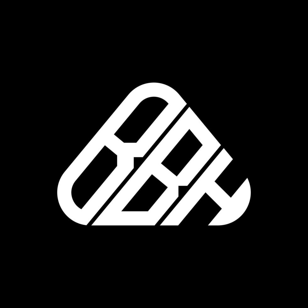 création de logo de lettre bbh avec graphique vectoriel, logo bbh simple et moderne en forme de triangle rond. vecteur