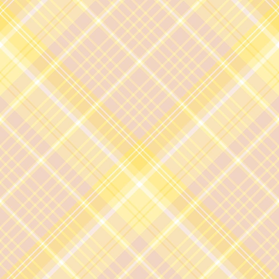 motif à carreaux créatif dans les couleurs jaune, blanc et beige clair. 2 vecteur