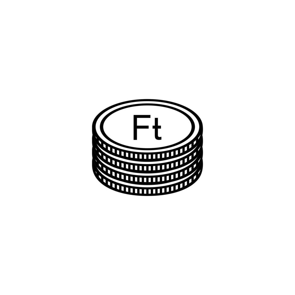 symbole d'icône de devise hongroise. forint hongrois, huf. illustration vectorielle vecteur