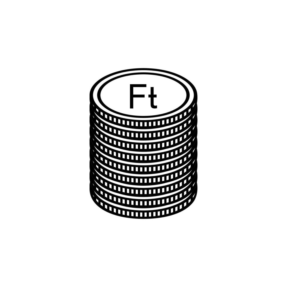 symbole d'icône de devise hongroise. forint hongrois, huf. illustration vectorielle vecteur