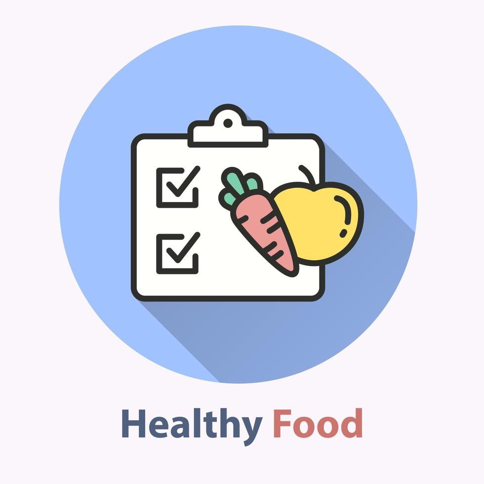 icône de régime alimentaire sain pour la conception graphique et web. vecteur