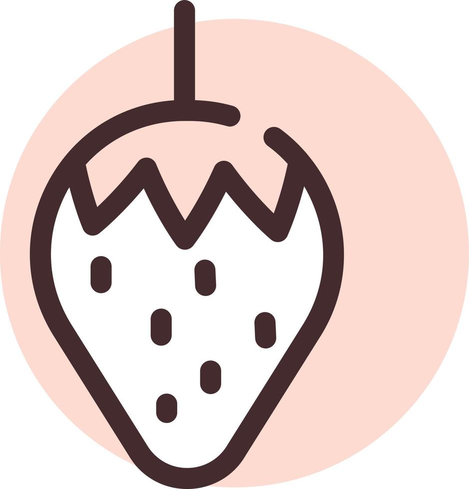 fraise fraîche, illustration, vecteur, sur fond blanc. vecteur