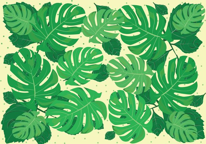 Vert Jungle Leaves Background vecteur