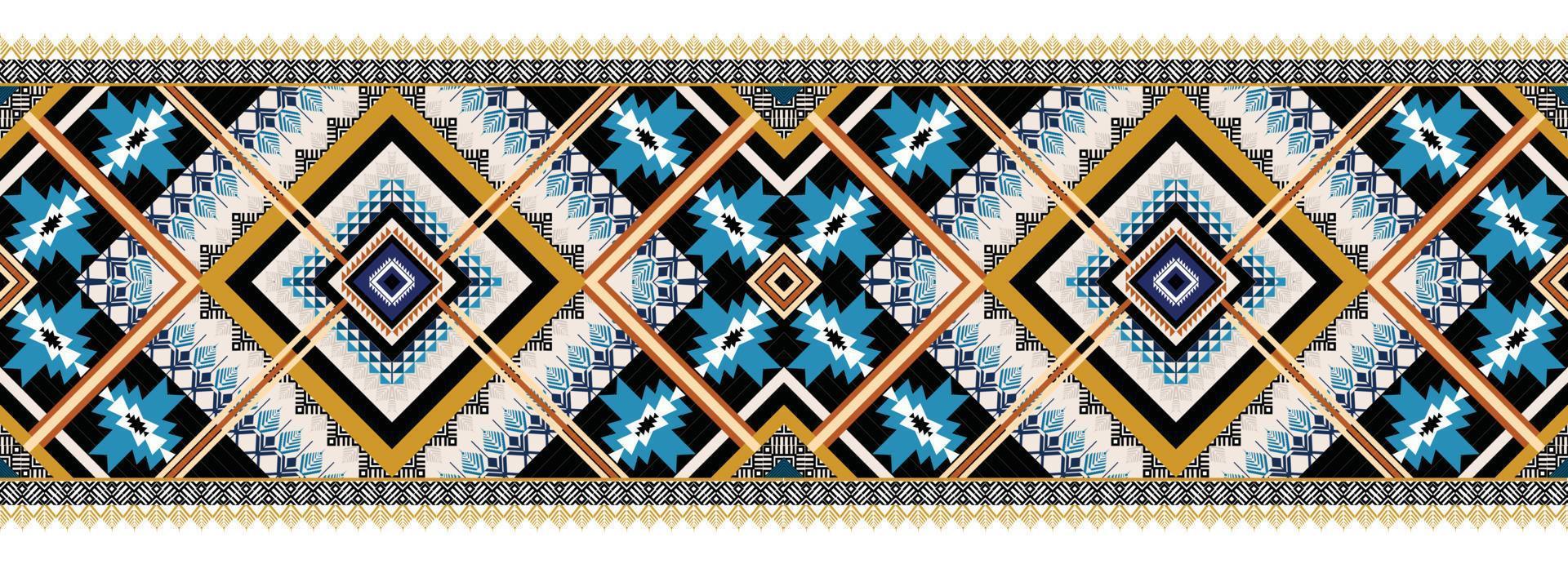 motif géométrique ethnique horizontal. style de motif textile américain, motif aztèque. conception de modèle sans couture pour le tissu, le rideau, le fond, le tapis, le papier peint, l'habillement, l'emballage, la tuile. vecteur américain.