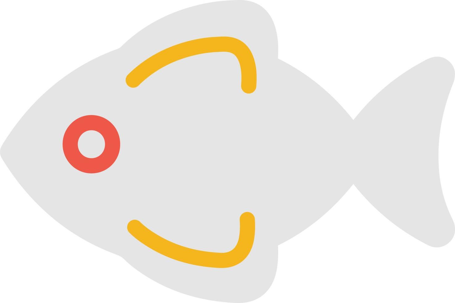 poisson blanc, illustration, vecteur sur fond blanc.