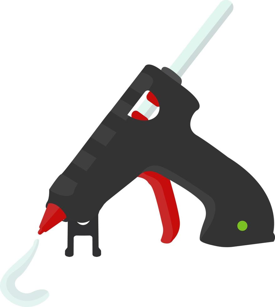 Pistolet à colle, illustration, vecteur sur fond blanc