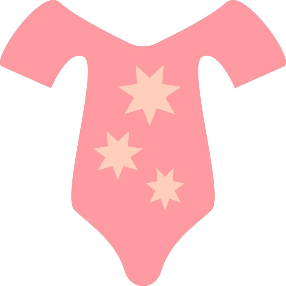 costume de bébé rose avec étoiles, illustration, vecteur, sur fond blanc. vecteur