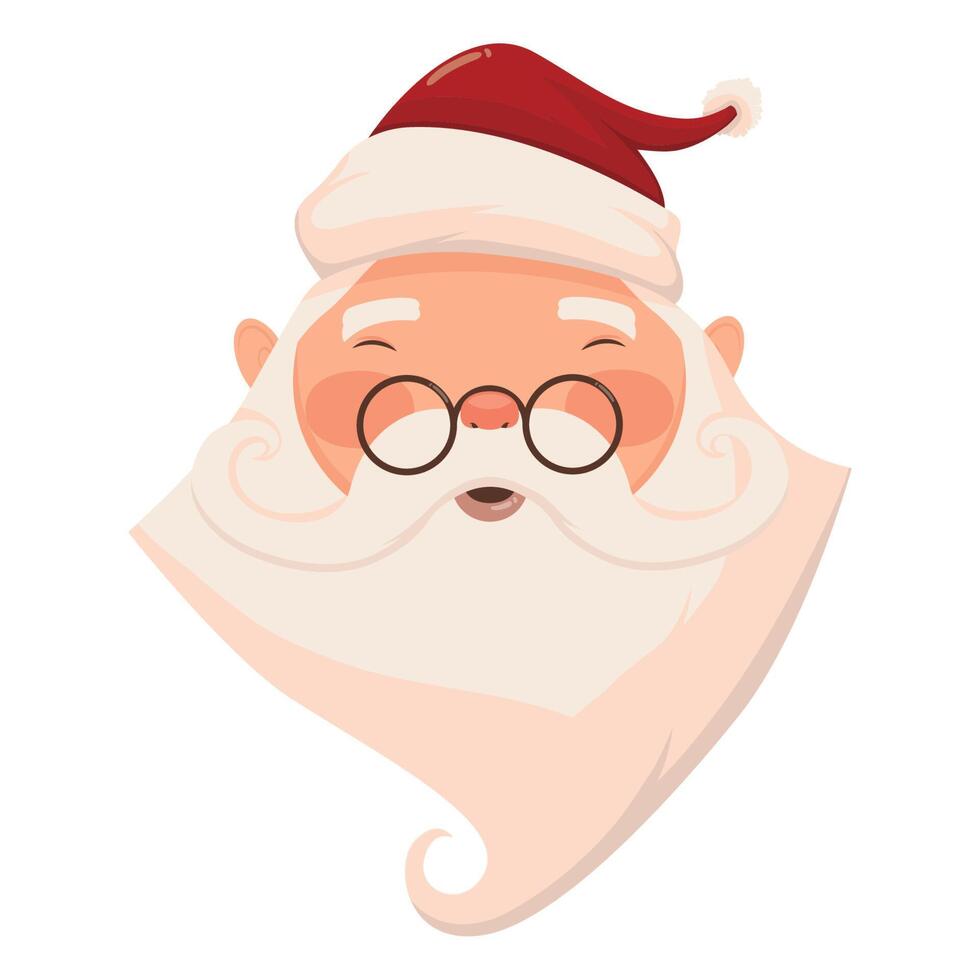 père noël portant des lunettes vecteur