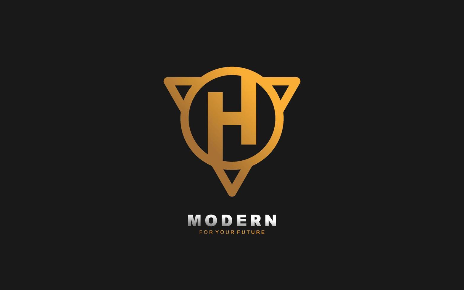 résumé du logo de la lettre h pour la société d'identité. illustration vectorielle de modèle alphabet pour votre marque. vecteur