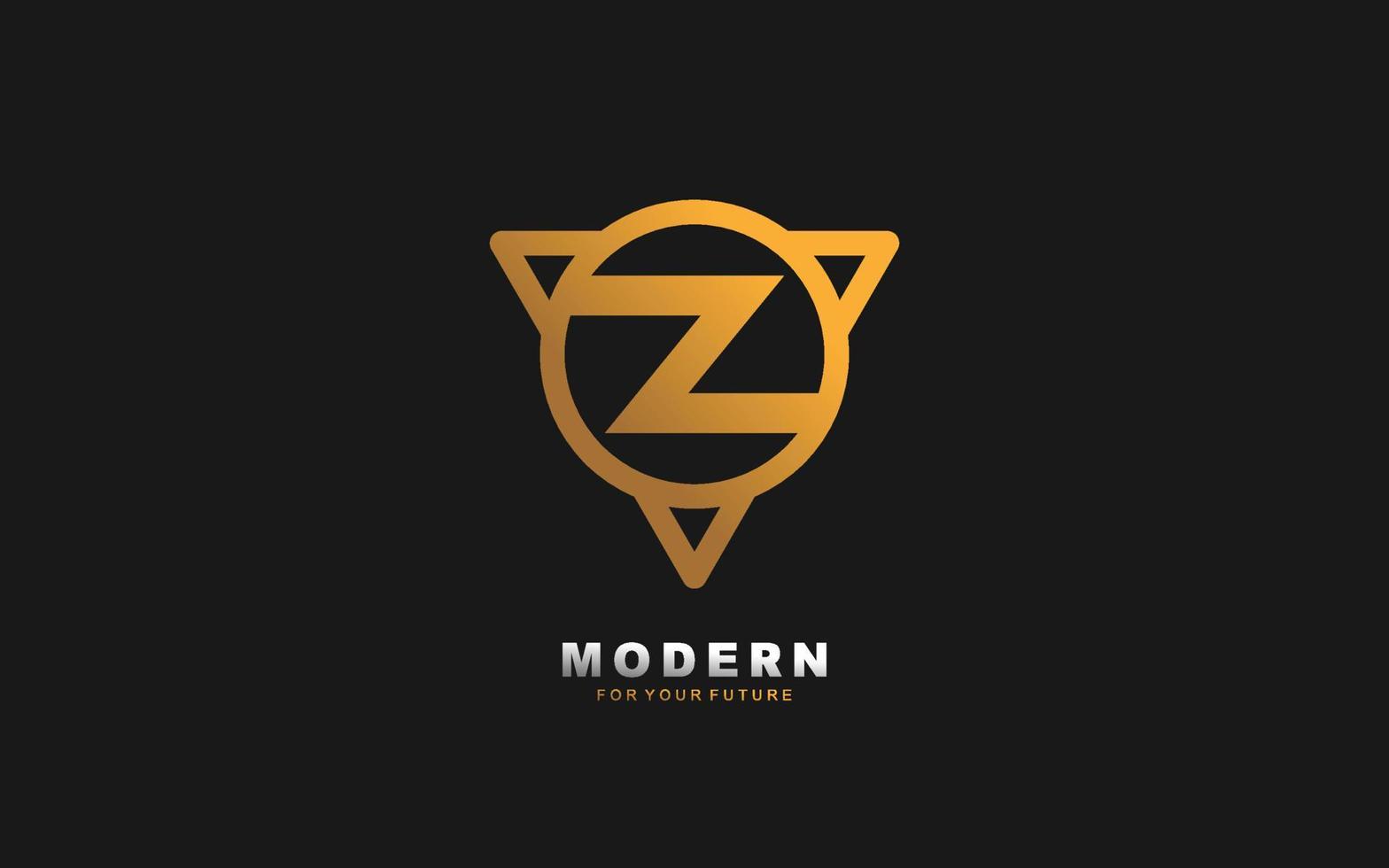 résumé du logo de la lettre z pour la société d'identité. illustration vectorielle de modèle alphabet pour votre marque. vecteur