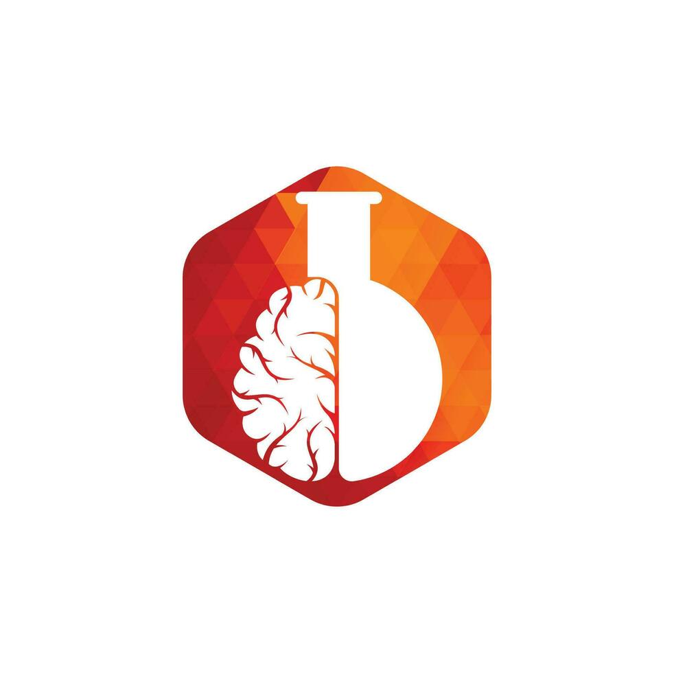 création de logo de laboratoire cérébral. vecteur