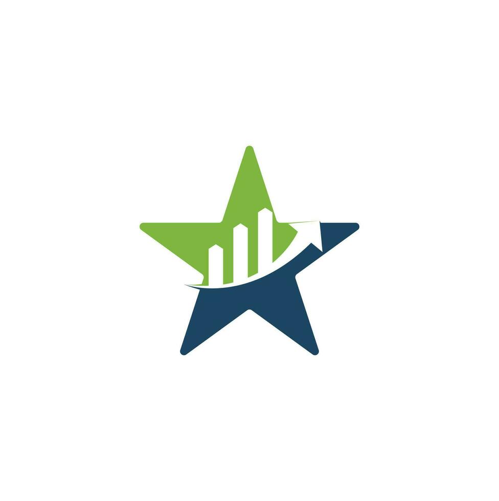 business finance star shape concept logo template vector icon design. logo des finances. icône du logo de la productivité des entreprises de la barre graphique des finances de l'économie.