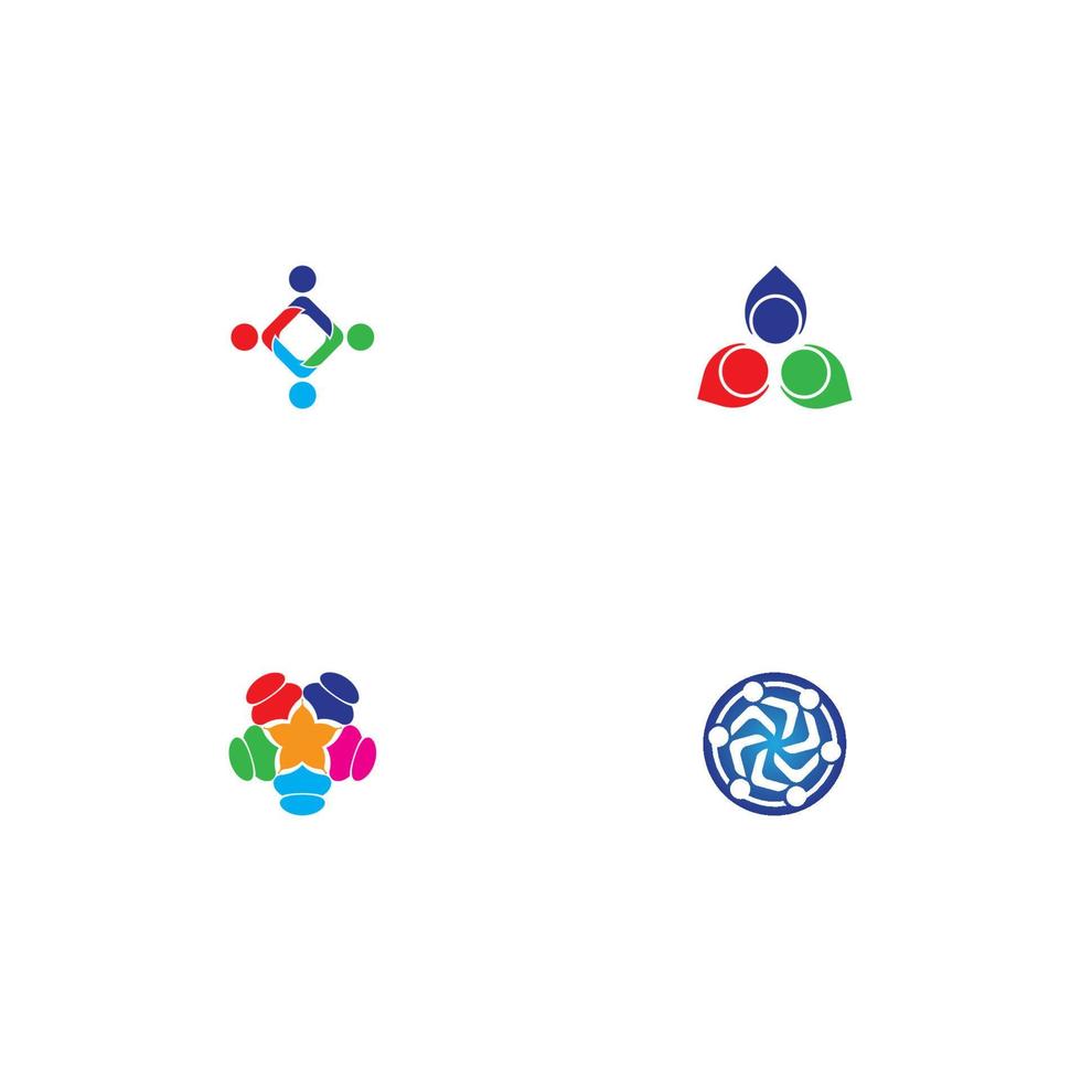 logo communautaire et modèle d'icône de vecteur de symbole