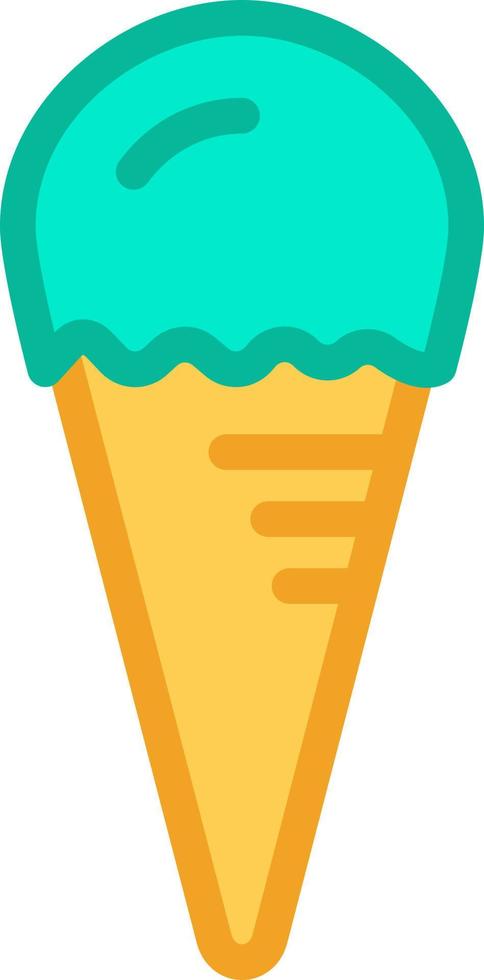 glace bleue en cône, illustration, vecteur sur fond blanc.
