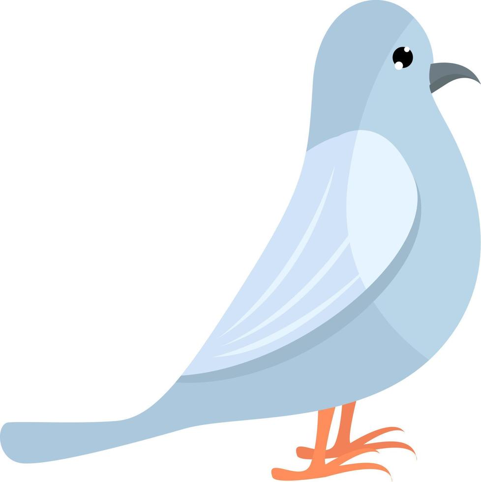 oiseau triste, illustration, vecteur sur fond blanc