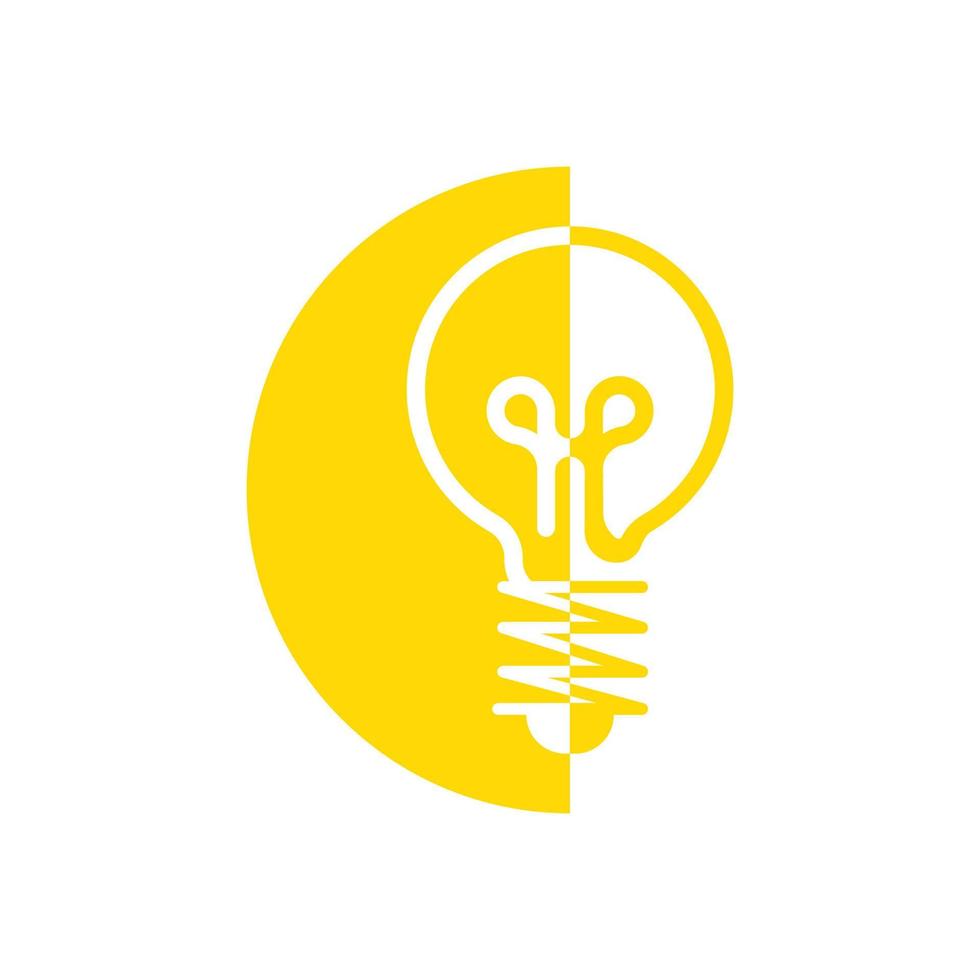 icône de symbole d'ampoule vecteur