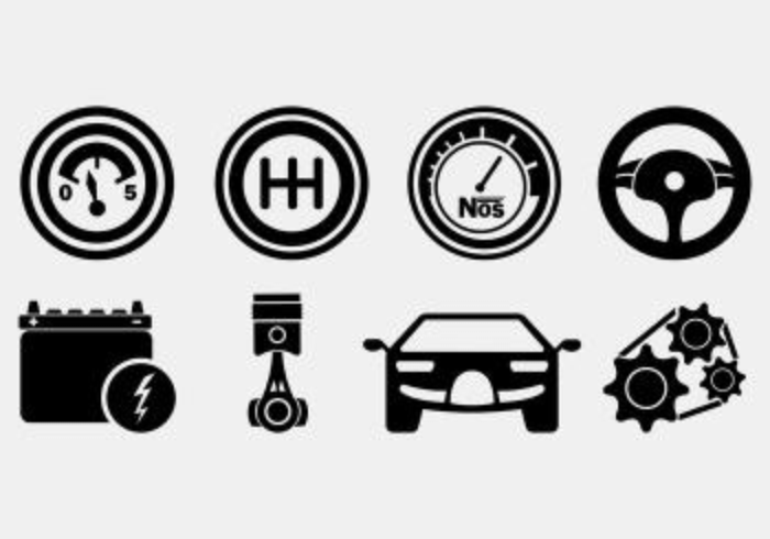 Set Of Auto Body Icons vecteur