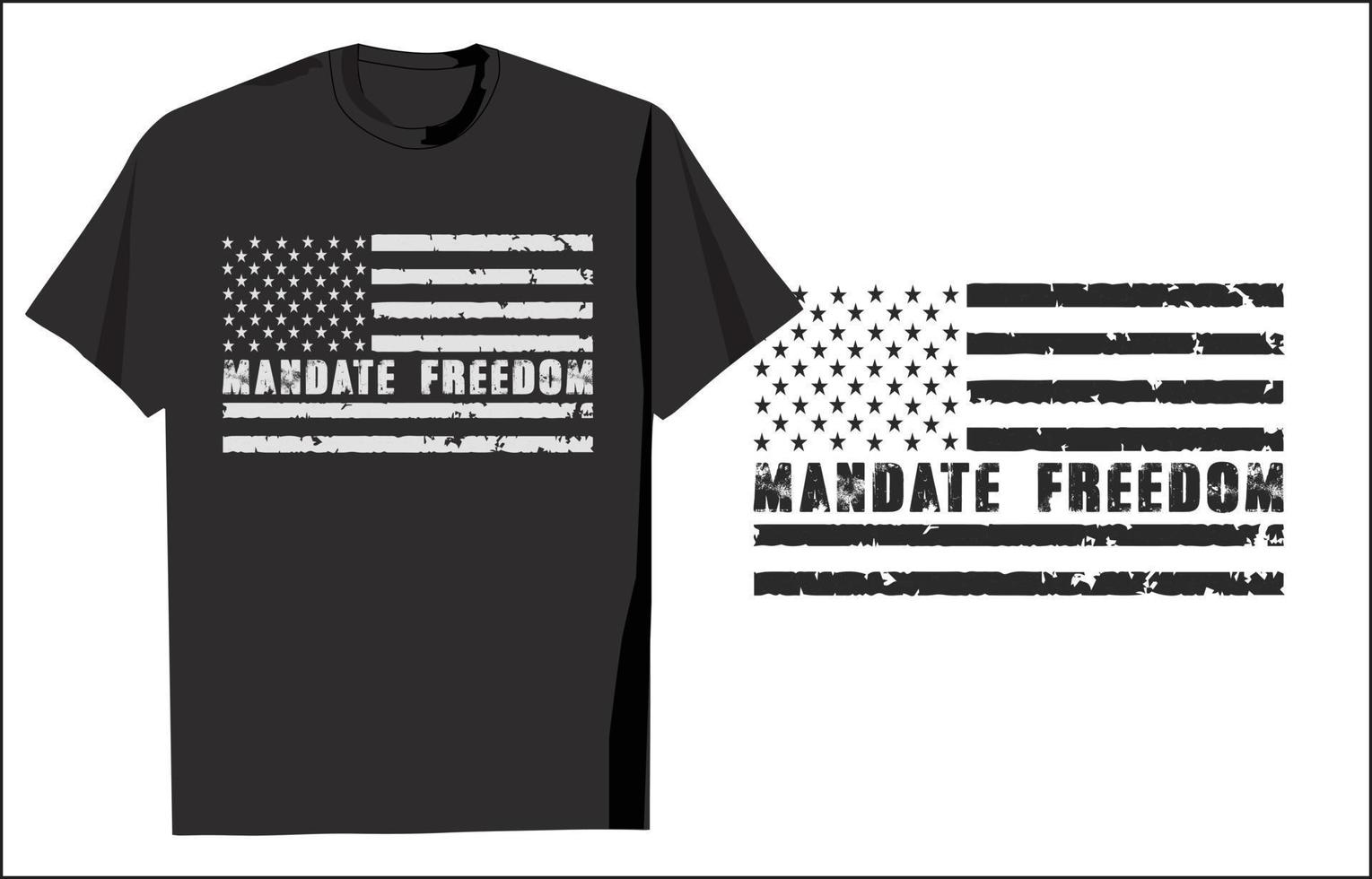 conception de t-shirt de liberté de mandat vecteur